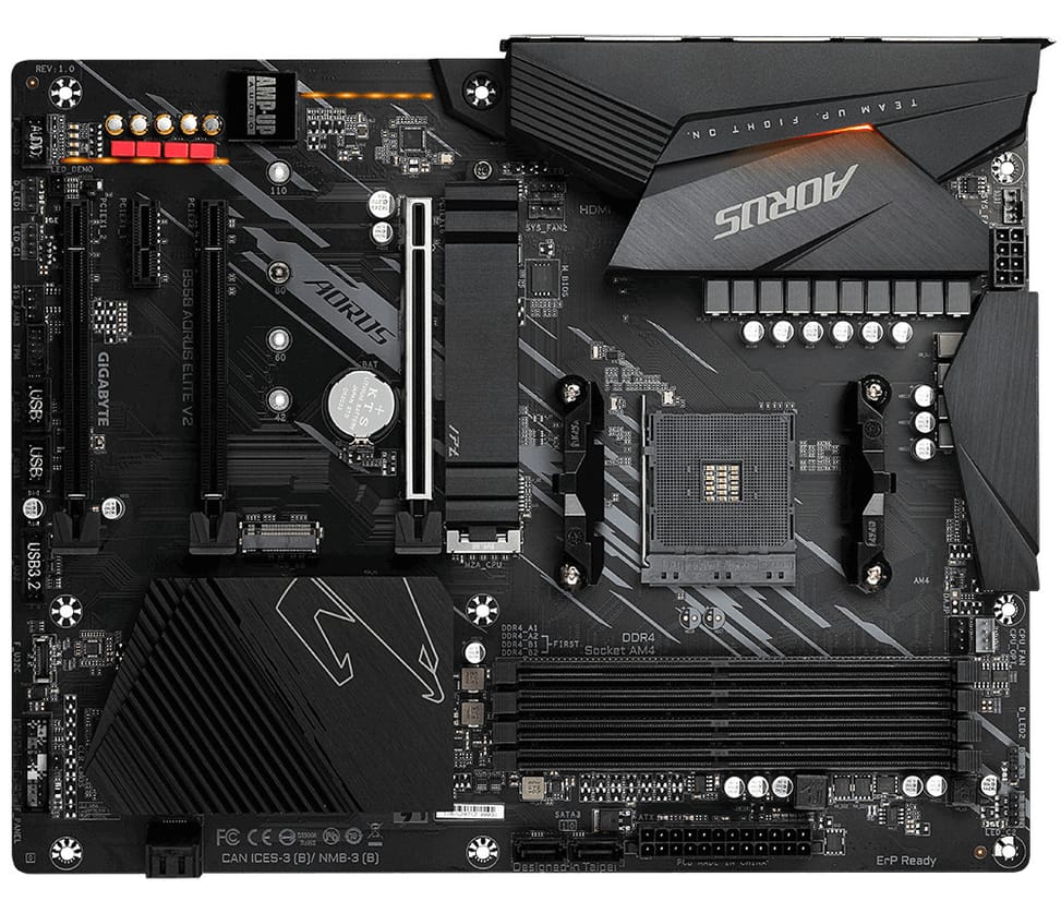 Gigabyte B550 AORUS ELITE V2 carte mère AMD B550 Emplacement AM4 ATX (B550 AORUS ELITE V2) — image 2