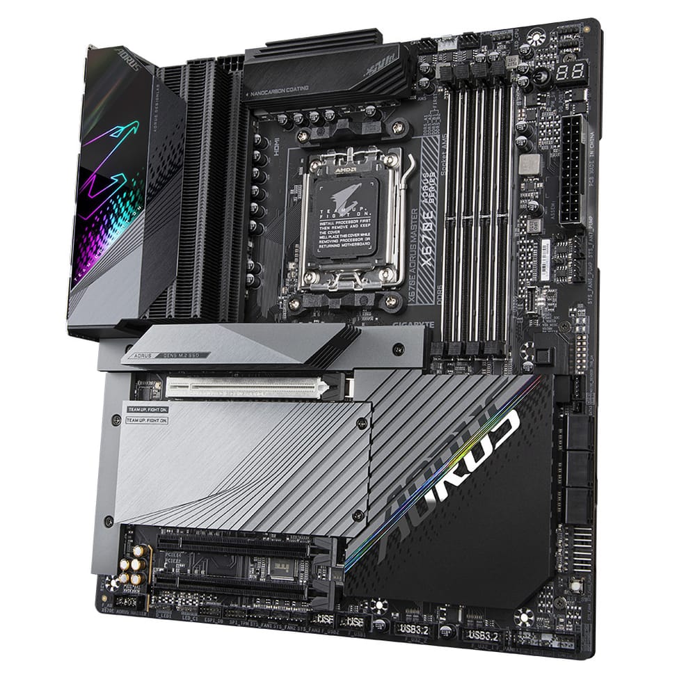 Gigabyte X670E AORUS MASTER (REV. 1.0) carte mère AMD X670 Emplacement AM5 ATX (X670E AORUS MASTER (REV. 1.0)) — image 4