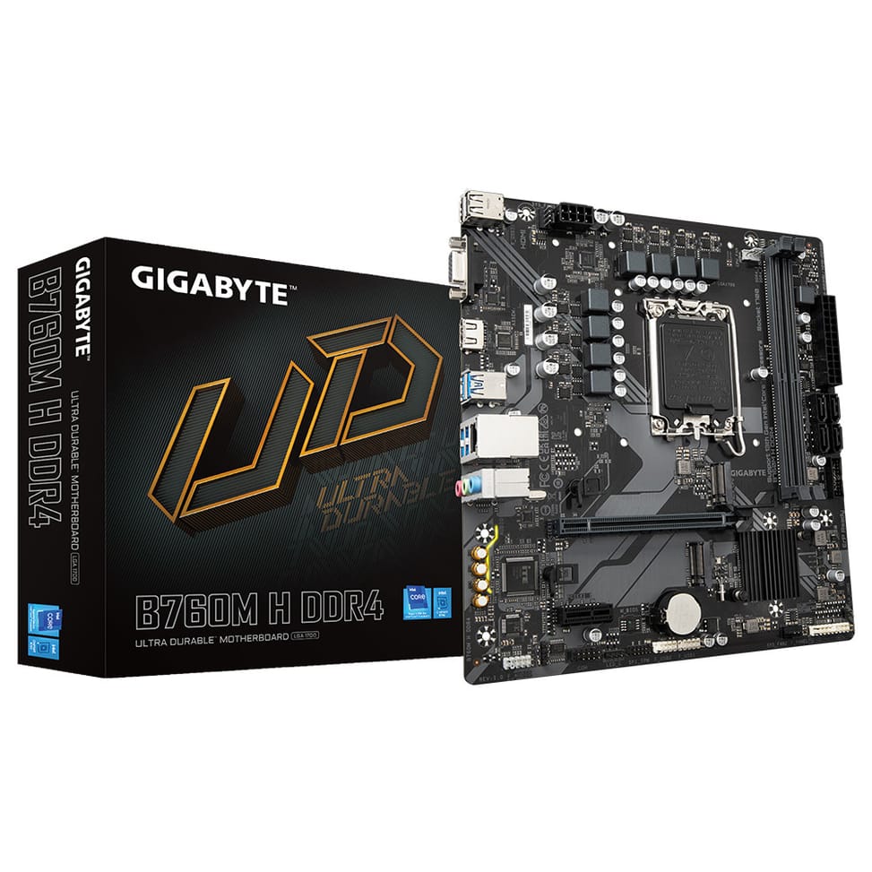 Gigabyte B760M H DDR4 (rev. 1.0) Intel B760 Express LGA 1700 micro ATX (B760M H DDR4) — image 1