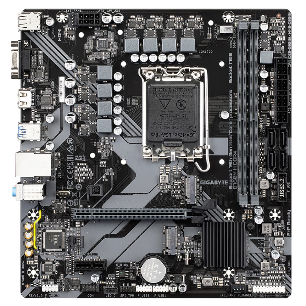Gigabyte B760M H DDR4 (rev. 1.0) Intel B760 Express LGA 1700 micro ATX (B760M H DDR4) — image 2