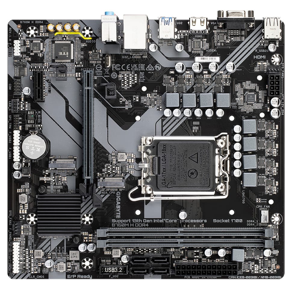 Gigabyte B760M H DDR4 (rev. 1.0) Intel B760 Express LGA 1700 micro ATX (B760M H DDR4) — image 5