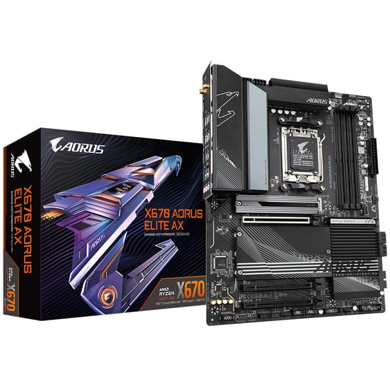 Gigabyte X670 AORUS ELITE AX carte mère AMD X670 Emplacement AM5 ATX (X670 AORUS ELITE AX)