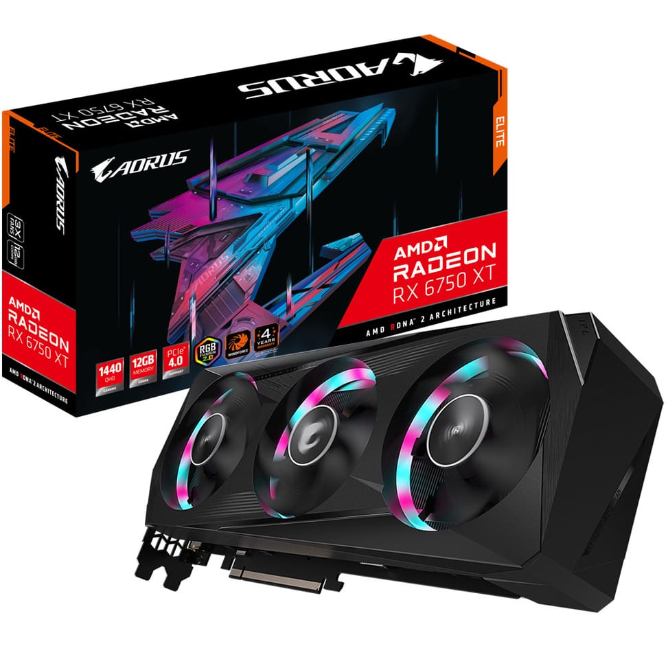 Gigabyte AORUS Radeon RX 6750 XT ELITE 12G AMD 12 Go GDDR6 (GV-R675XTAORUS E-12GD) — image 9