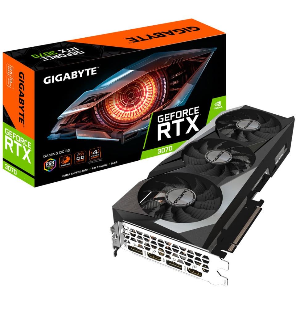 Gigabyte GeForce RTX 3070 GAMING OC 8G (rev. 2.0) NVIDIA 8 Go GDDR6 (GV-N3070GAMING OC-8GD 2.0)