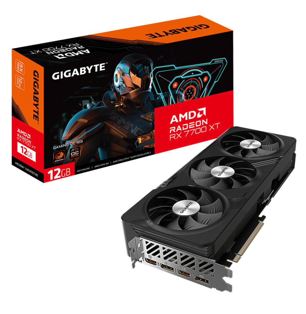 Gigabyte Radeon RX 7700 XT GAMING OC 12G AMD 12 Go GDDR6 (GV-R77XTGAMING OC-12GD)