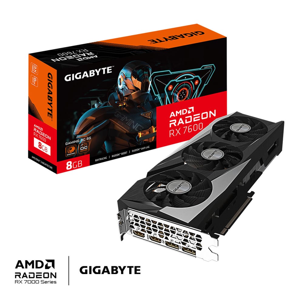 Gigabyte Radeon RX 7600 GAMING OC 8G AMD 8 Go GDDR6 (GV-R76GAMING OC-8GD) — image 2