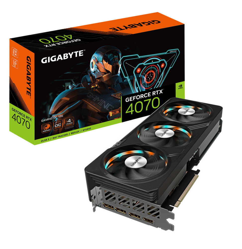 Gigabyte GV-N4070GAMING OC-12GD carte graphique NVIDIA GeForce RTX 4070 12 Go GDDR6X (GV-N4070GAMING OC-12GD)