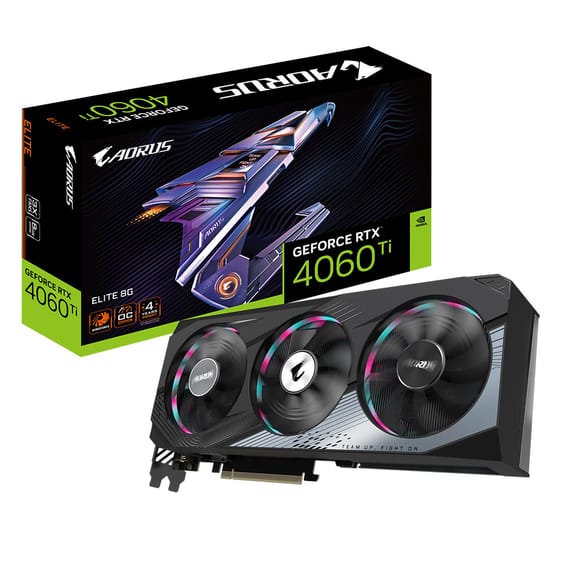 Gigabyte AORUS GeForce RTX 4060 Ti ELITE 8G NVIDIA 8 Go GDDR6 (GV-N406TAORUS E-8GD)