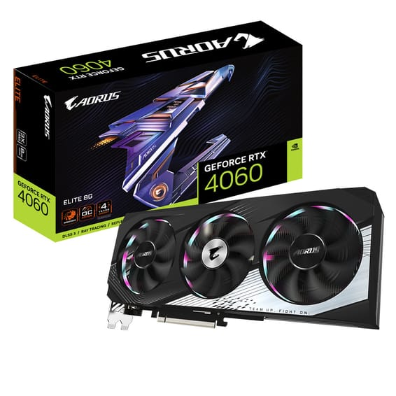 Gigabyte AORUS GeForce RTX 4060 ELITE 8G NVIDIA 8 Go GDDR6 (GV-N4060AORUS E-8GD)