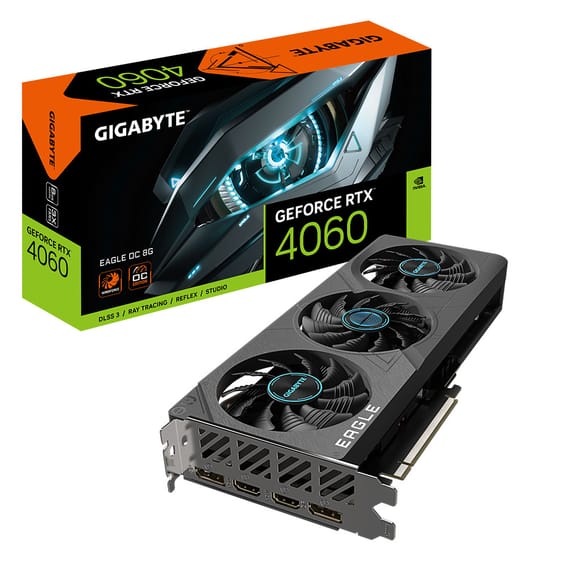 Gigabyte GeForce RTX 4060 EAGLE OC 8G NVIDIA 8 Go GDDR6 (GV-N4060EAGLE OC-8GD)