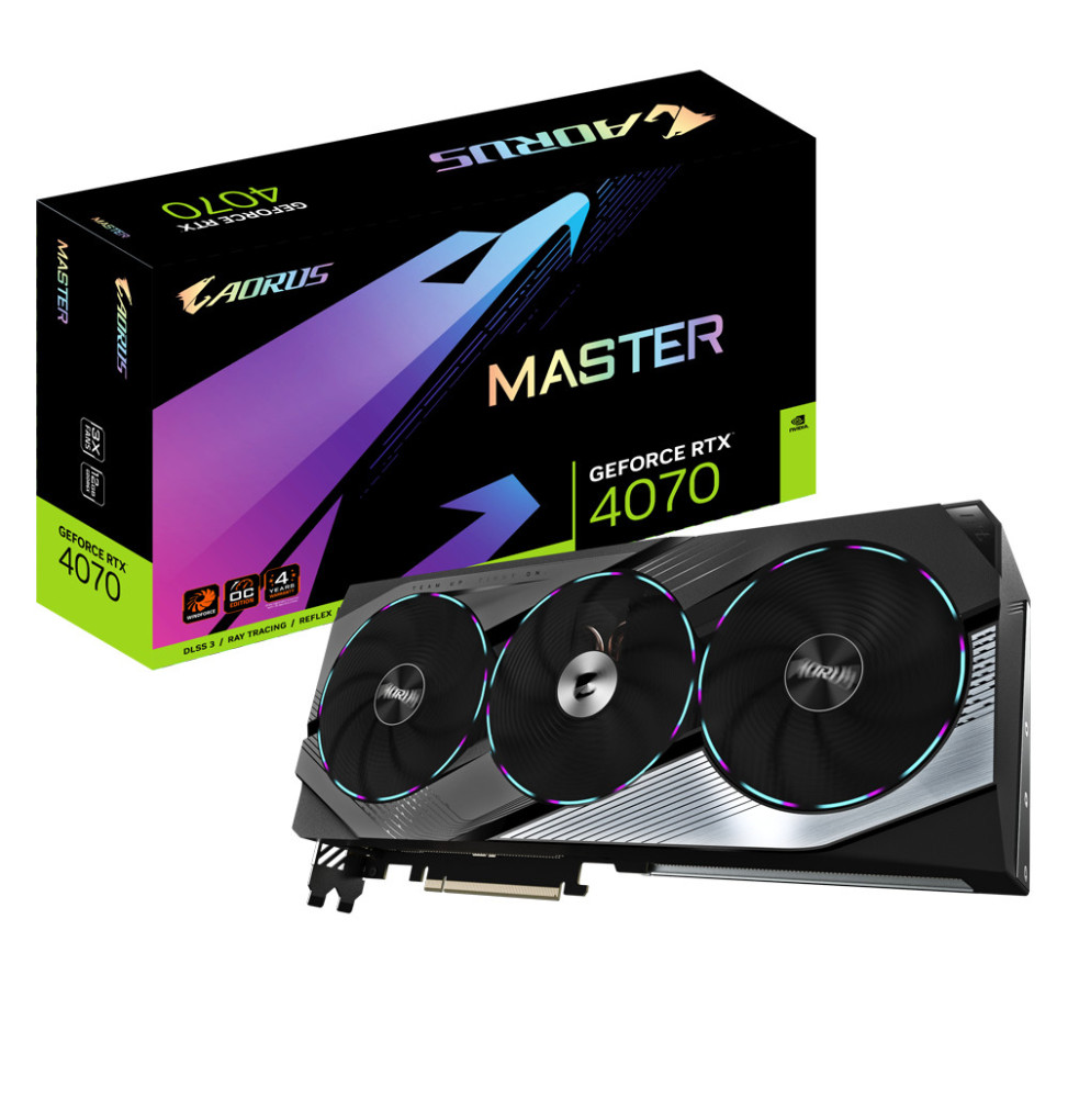 Gigabyte AORUS GeForce RTX 4070 MASTER 12G NVIDIA 12 Go GDDR6X (GV-N4070AORUS M-12GD)