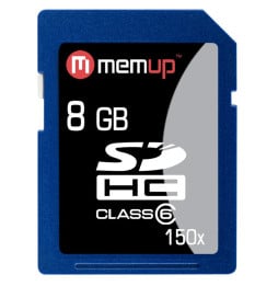 Carte SD HC 8 GB High Speed 150X - Memup