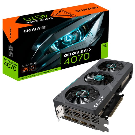 Gigabyte GV-N4070EAGLE OC-12GD carte graphique NVIDIA GeForce RTX 4070 12 Go GDDR6X (GV-N4070EAGLE OC-12GD)