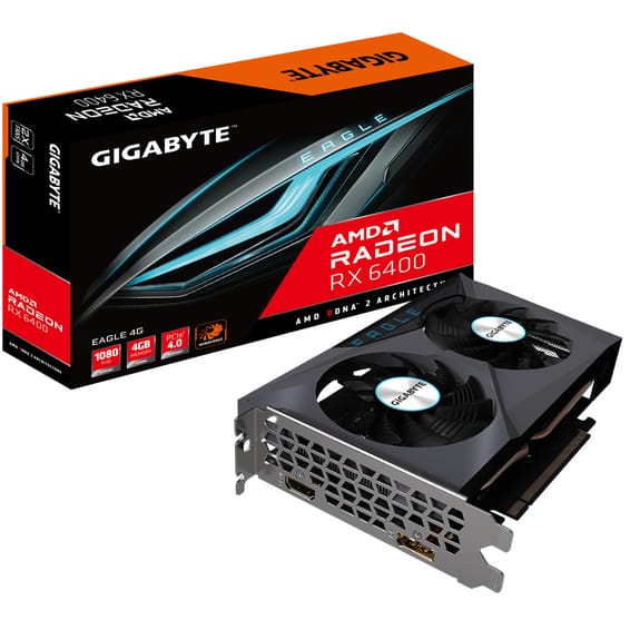 Gigabyte Radeon RX 6400 EAGLE 4G AMD 4 Go GDDR6 (GV-R64EAGLE-4GD)