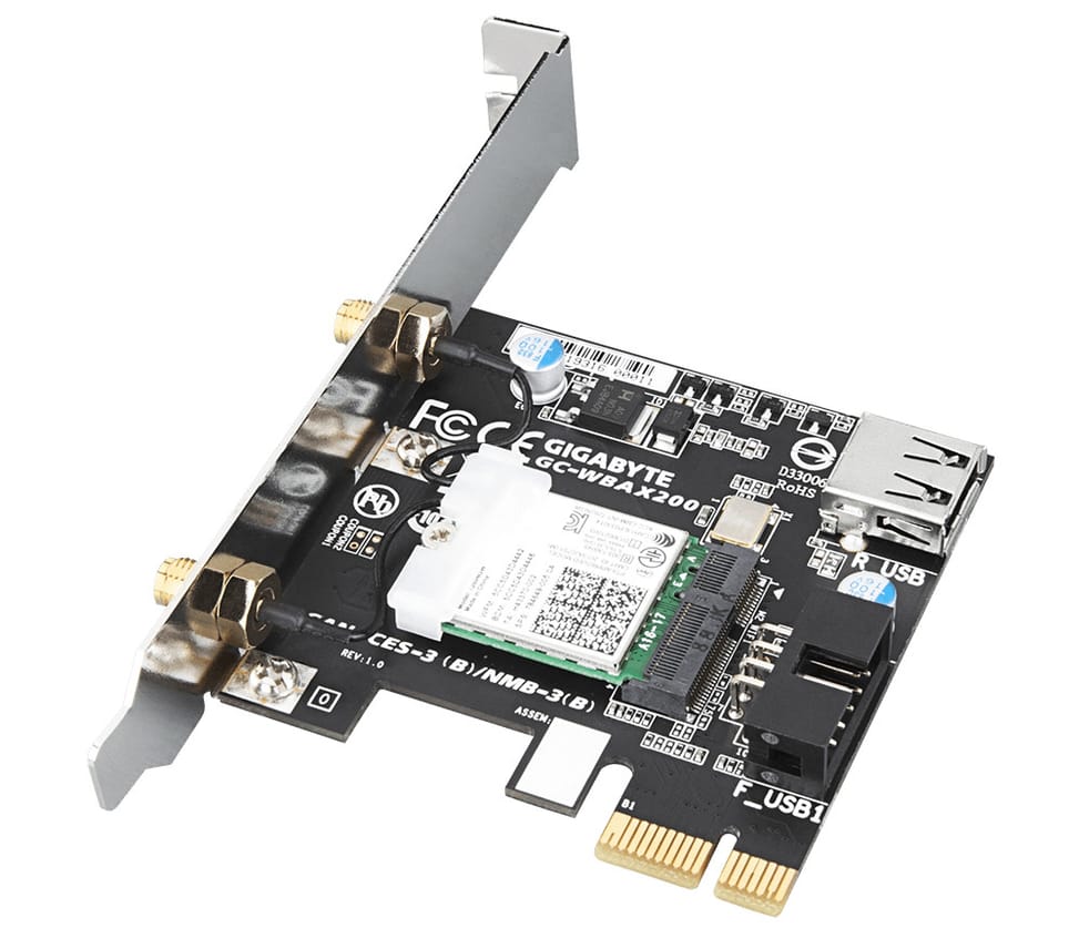Gigabyte GC-WBAX200 carte réseau Interne WLAN / Bluetooth 2400 Mbit/s (GC-WBAX200) — image 2