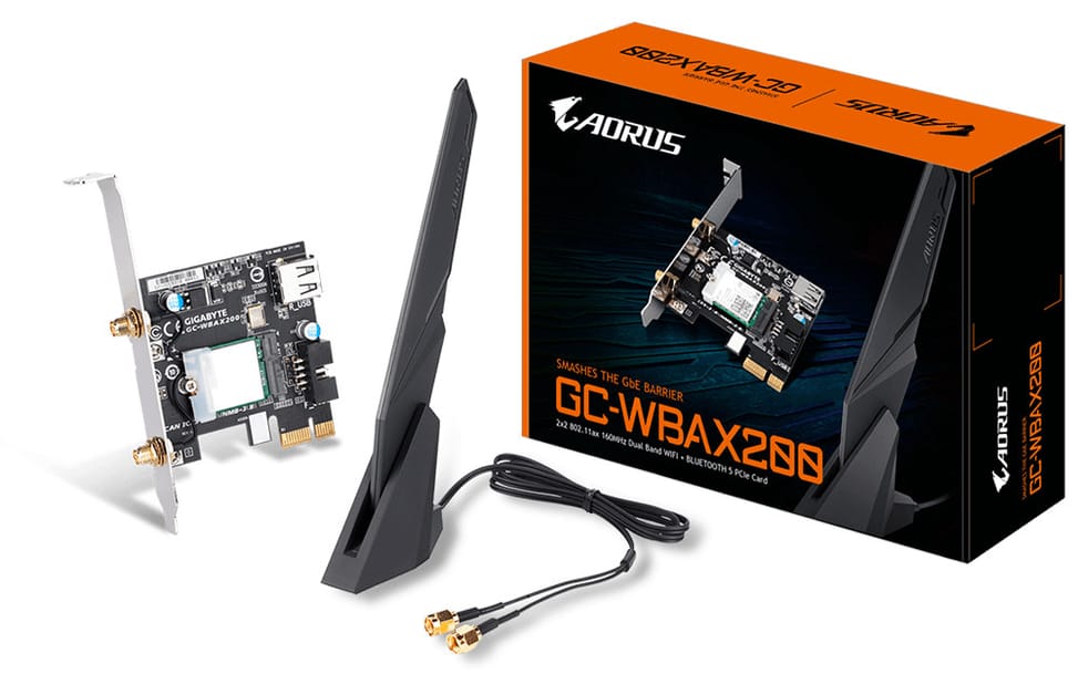 Gigabyte GC-WBAX200 carte réseau Interne WLAN / Bluetooth 2400 Mbit/s (GC-WBAX200) — image 4