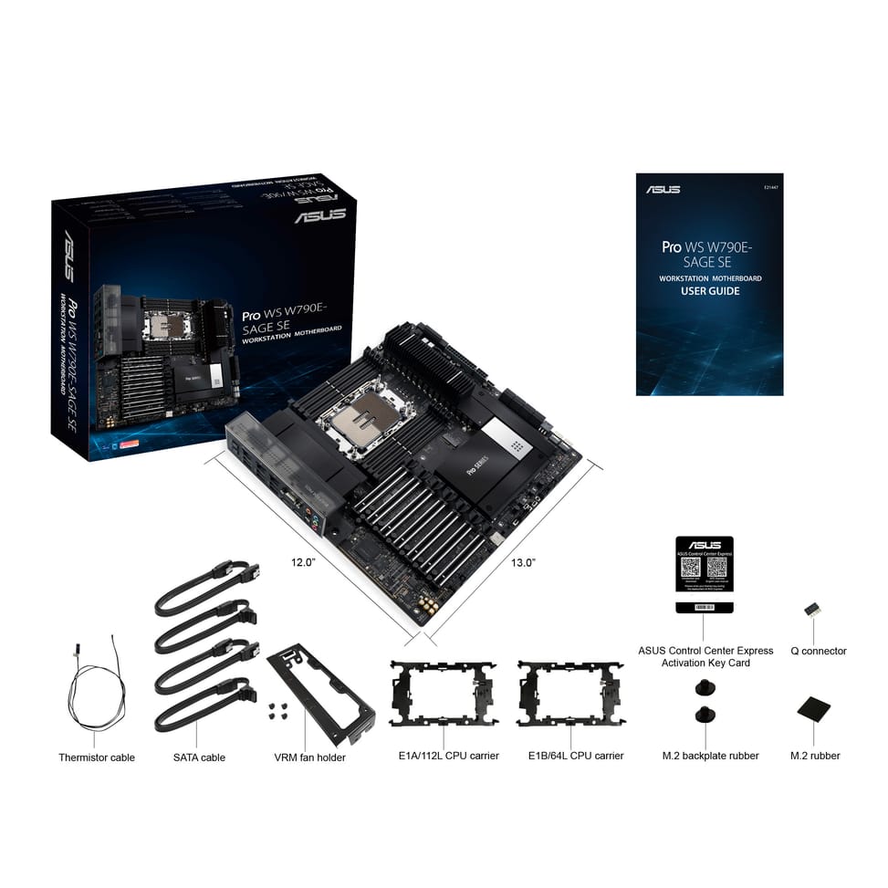 ASUS PRO WS W790E-SAGE SE Intel W790 LGA 4677 (Socket E) EEB (90MB1C20-M0EAY0) — image 3