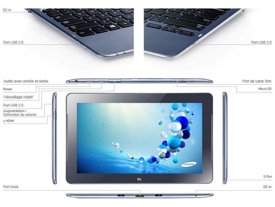 Tablette Convertible Samsung ATIV Smart PC 11,6" (XE500T1C-A02MA) — image 9
