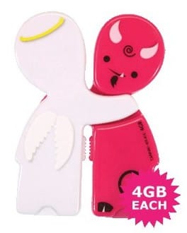 Clé USB DANE-ELEC Wesharebytes 2 x 4Go Angel & Devil