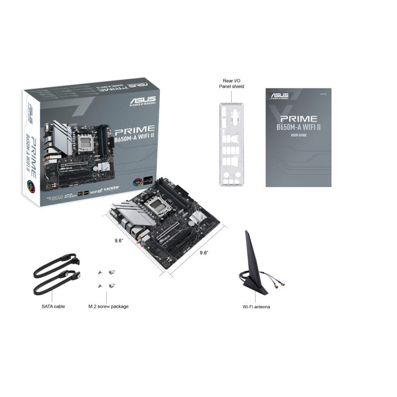 ASUS PRIME B650M-A WIFI II AMD B650 Emplacement AM5 micro ATX (90MB1EG0-M0EAY0) — image 7