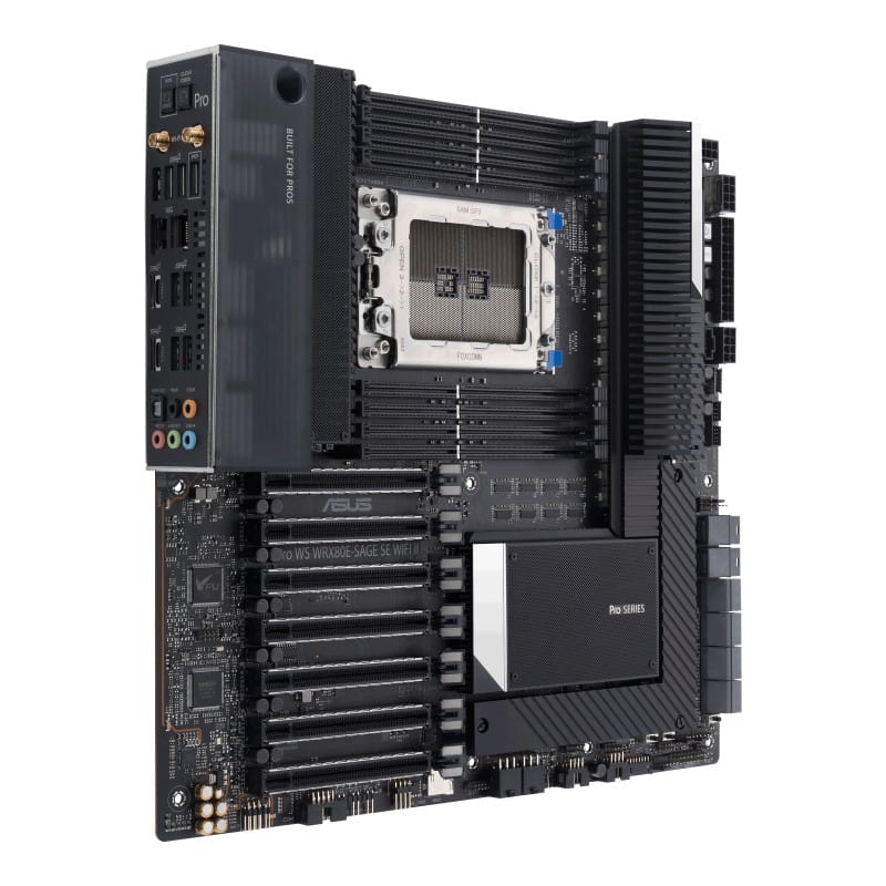 ASUS Pro WS WRX80E-SAGE SE WIFI II AMD WRX80 Emplacement sWRX8 ATX étendu (90MB1E60-M0EAY0) — image 8