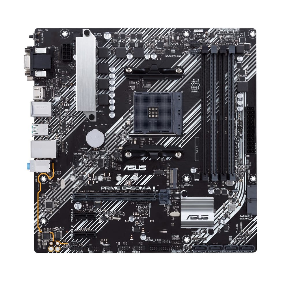 ASUS PRIME B450M-A II AMD B450 Emplacement AM4 micro ATX (90MB15Z0-M0EAY0) — image 1