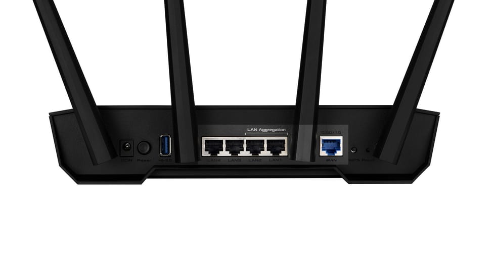 ASUS TUF Gaming AX3000 V2 routeur sans fil Gigabit Ethernet Bi-bande (2,4 GHz / 5 GHz) Noir, Orange (90IG0790-MO3B00) — image 2