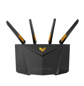 ASUS TUF Gaming AX3000 V2 routeur sans fil Gigabit Ethernet Bi-bande (2,4 GHz / 5 GHz) Noir, Orange (90IG0790-MO3B00)