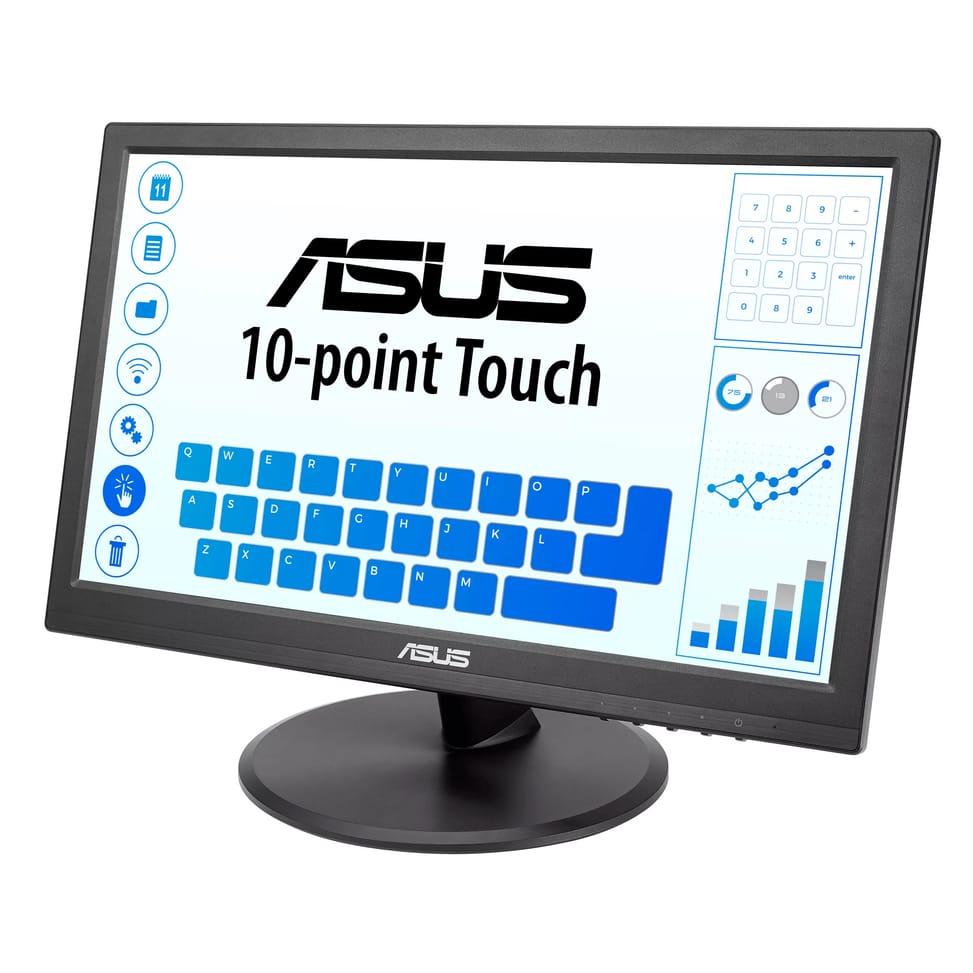 ASUS VT168HR écran plat de PC 39,6 cm (15.6") 1366 x 768 pixels WXGA LED Écran tactile Noir (90LM02G1-B04170) — image 2