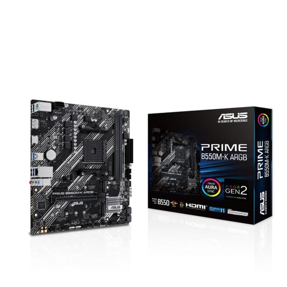 ASUS PRIME B550M-K ARGB AMD B550 Emplacement AM4 micro ATX (90MB1GC0-M0EAY0)