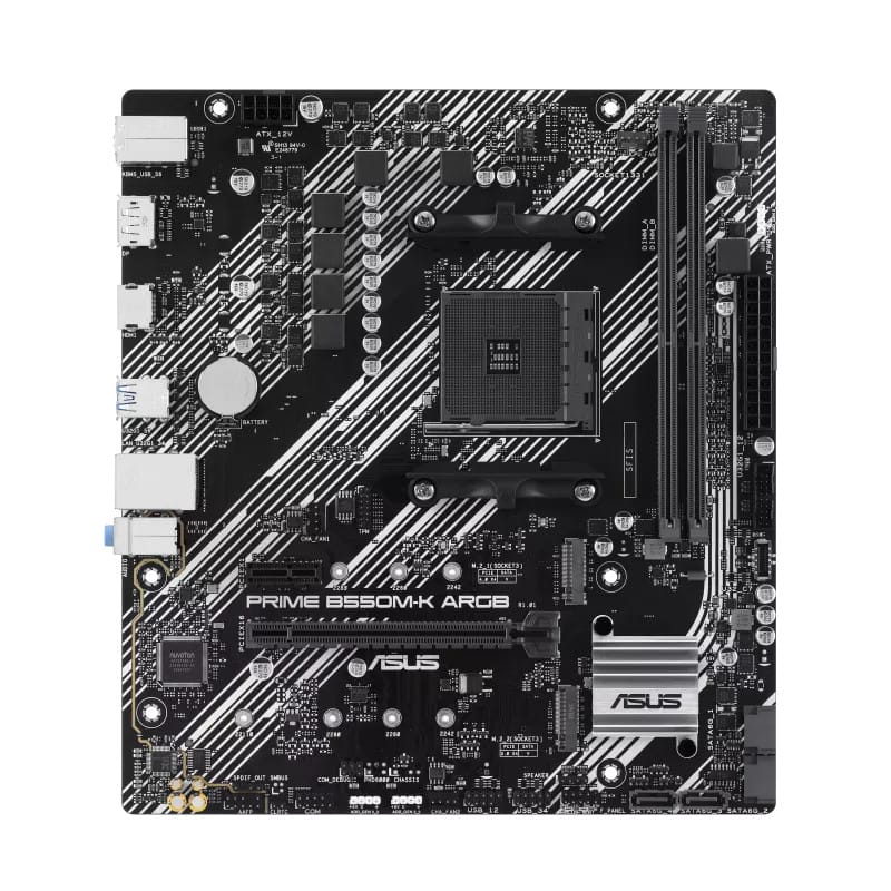 ASUS PRIME B550M-K ARGB AMD B550 Emplacement AM4 micro ATX (90MB1GC0-M0EAY0) — image 2