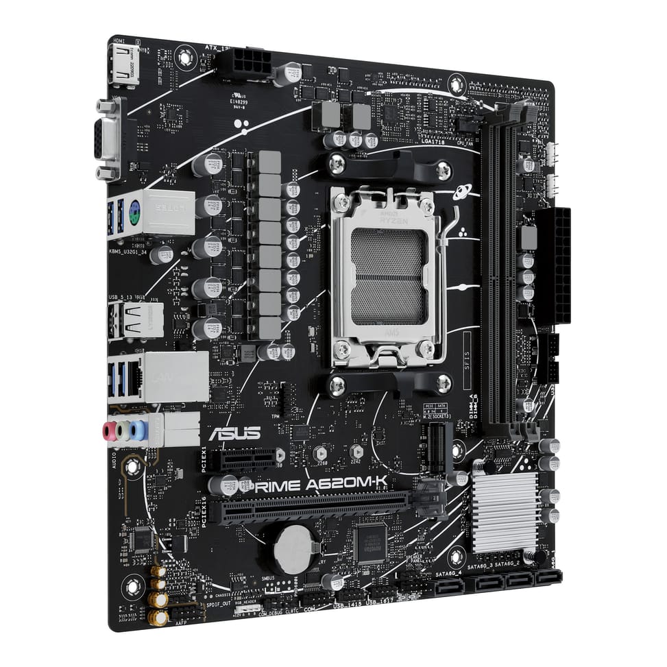 ASUS PRIME A620M-K AMD A620 Emplacement AM5 micro ATX (90MB1F40-M0EAY0) — image 2