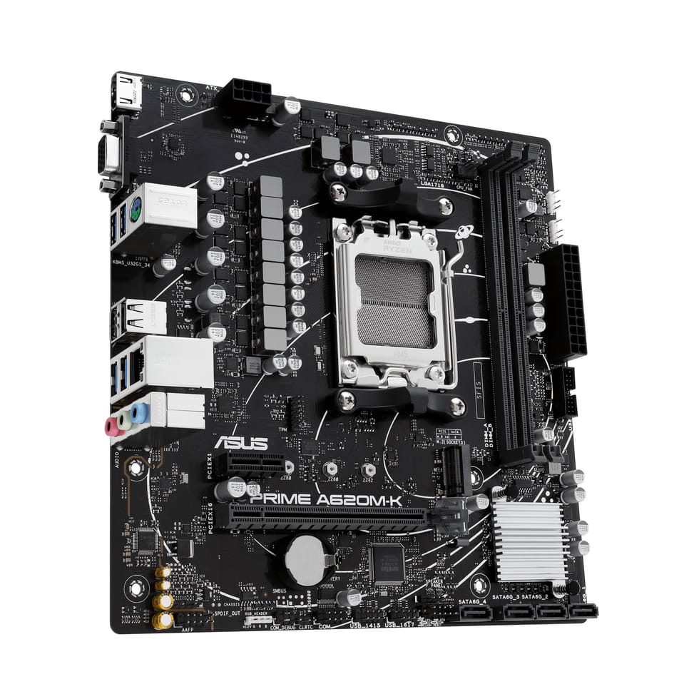 ASUS PRIME A620M-K AMD A620 Emplacement AM5 micro ATX (90MB1F40-M0EAY0) — image 3