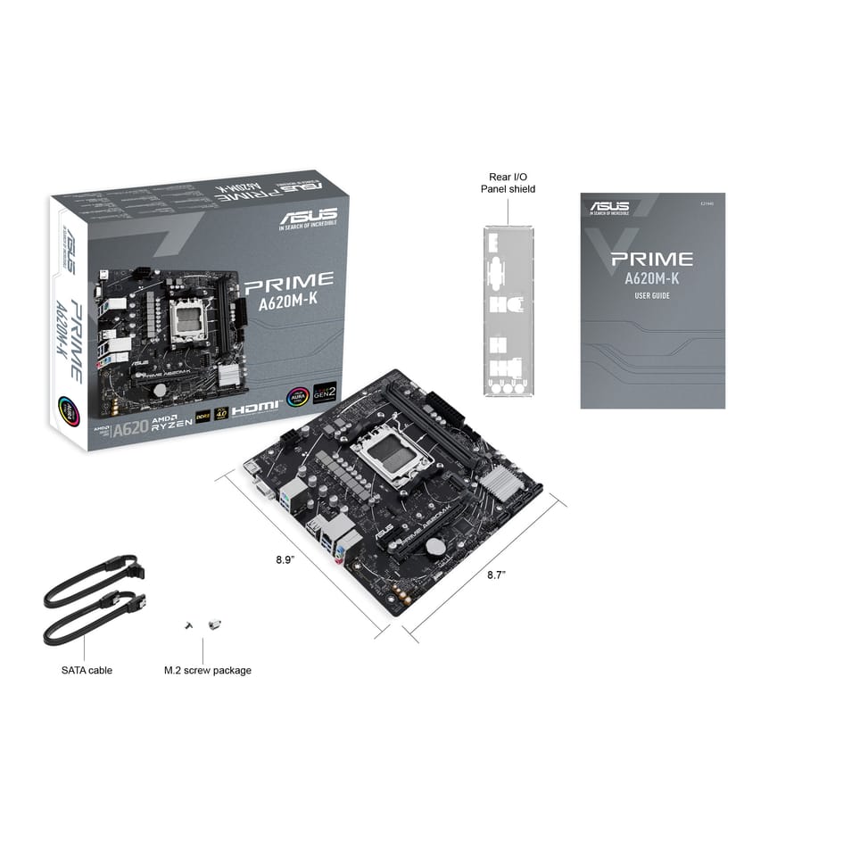 ASUS PRIME A620M-K AMD A620 Emplacement AM5 micro ATX (90MB1F40-M0EAY0) — image 7