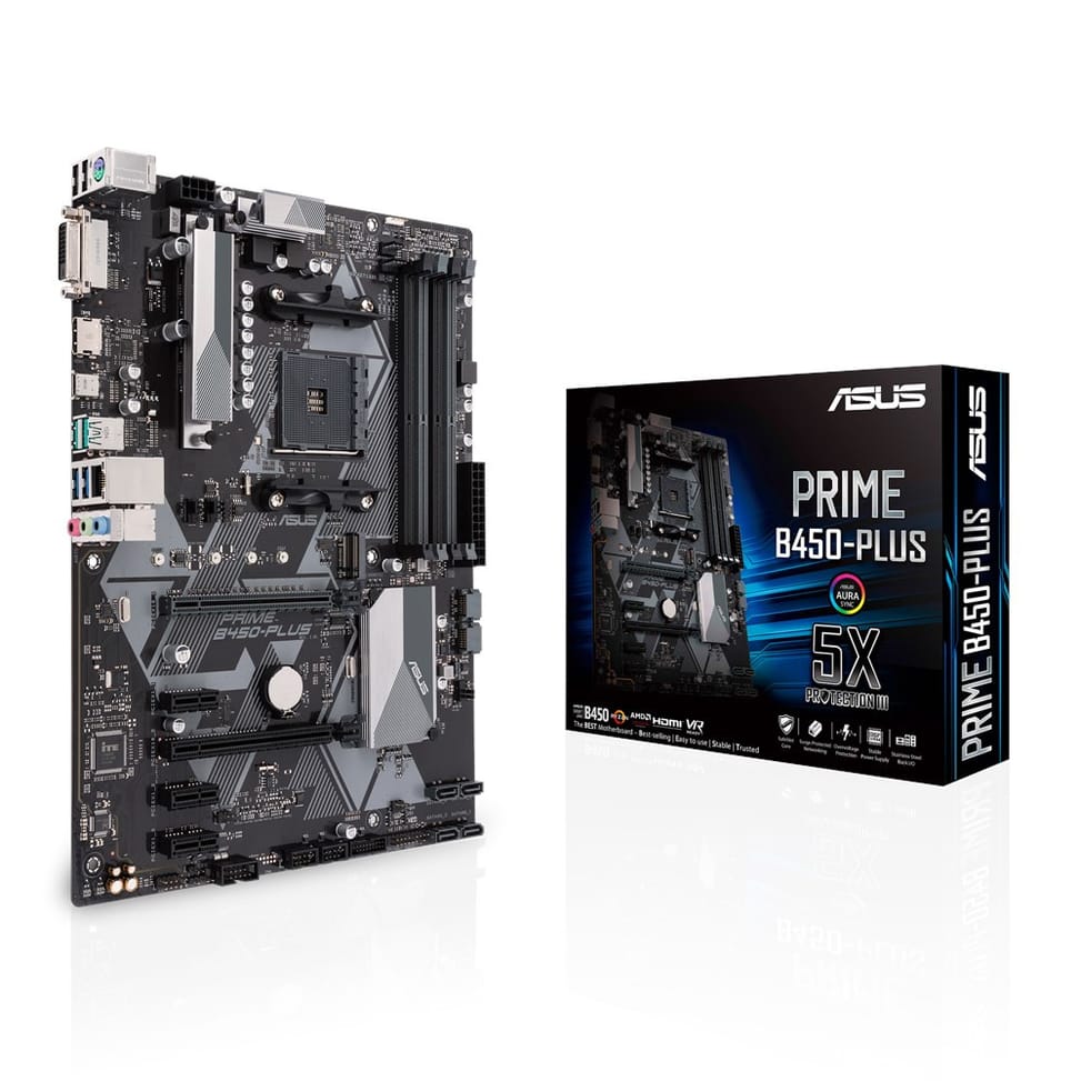 ASUS PRIME B450-PLUS AMD B450 Emplacement AM4 ATX (90MB0YN0-M0EAY0) — image 1