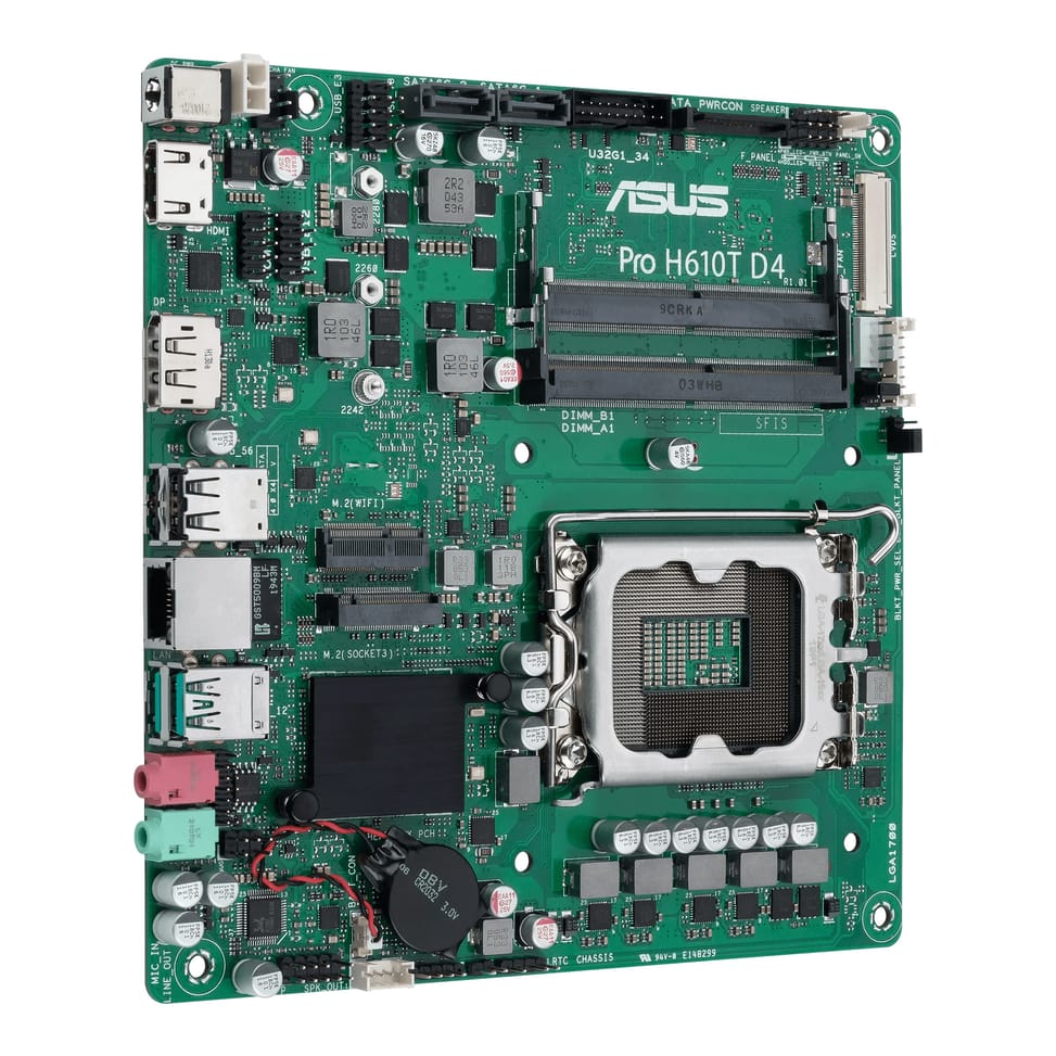 ASUS Pro H610T D4-CSM Intel H610 LGA 1700 mini ITX (90MB1AM0-M0EAYC) — image 1