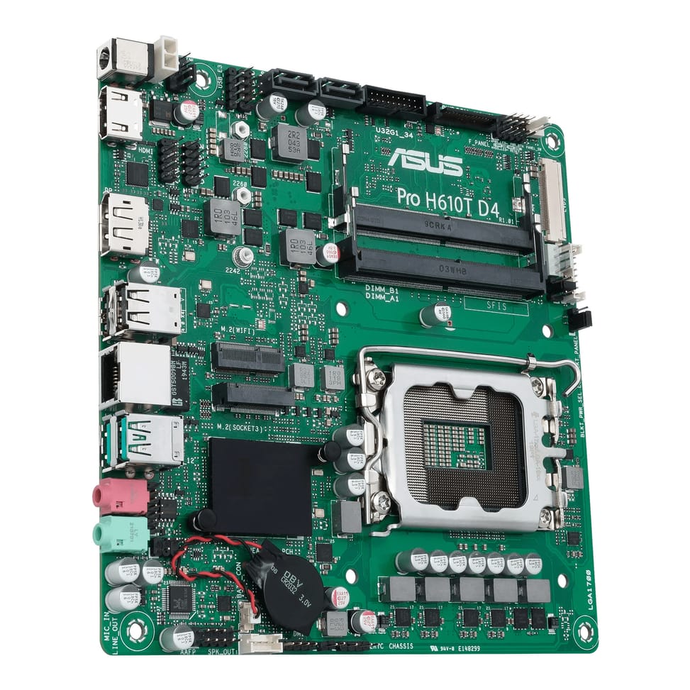 ASUS Pro H610T D4-CSM Intel H610 LGA 1700 mini ITX (90MB1AM0-M0EAYC) — image 6