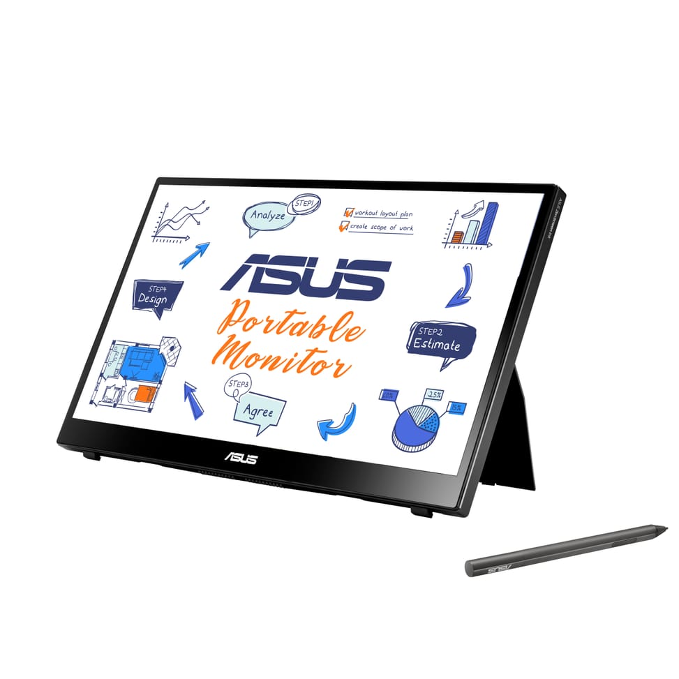 ASUS MB14AHD écran plat de PC 35,6 cm (14") 1920 x 1080 pixels Full HD LCD Écran tactile Noir (90LM063V-B01170) — image 4