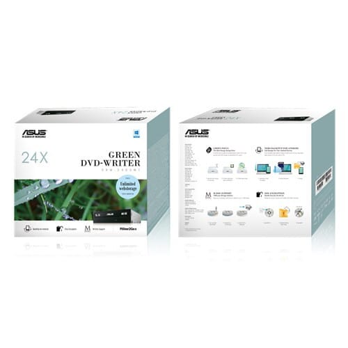 ASUS DRW-24D5MT lecteur de disques optiques Interne DVD Super Multi DL Noir (90DD01Y0-B10010) — image 2