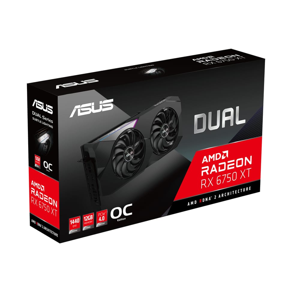 ASUS Dual -RX6750XT-O12G AMD Radeon RX 6750 XT 12 Go GDDR6 (90YV0HK0-M0NA00) — image 4