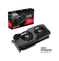 ASUS Dual -RX6750XT-O12G AMD Radeon RX 6750 XT 12 Go GDDR6 (90YV0HK0-M0NA00)
