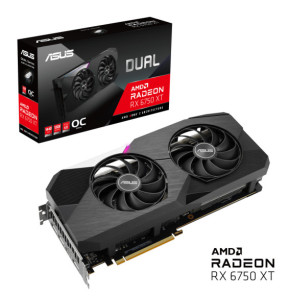 ASUS Dual -RX6750XT-O12G AMD Radeon RX 6750 XT 12 Go GDDR6 (90YV0HK0-M0NA00)