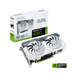 ASUS Dual -RTX4060-O8G-WHITE NVIDIA GeForce RTX­ 4060 8 Go GDDR6 (90YV0JC2-M0NA00)