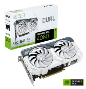 ASUS Dual -RTX4060-O8G-WHITE NVIDIA GeForce RTX­ 4060 8 Go GDDR6 (90YV0JC2-M0NA00)
