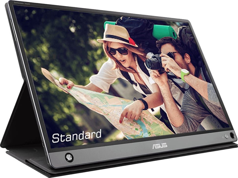 ASUS MB16AMT écran plat de PC 39,6 cm (15.6") 1920 x 1080 pixels Full HD LED Écran tactile Multi-utilisateur Noir, Gris — image 1