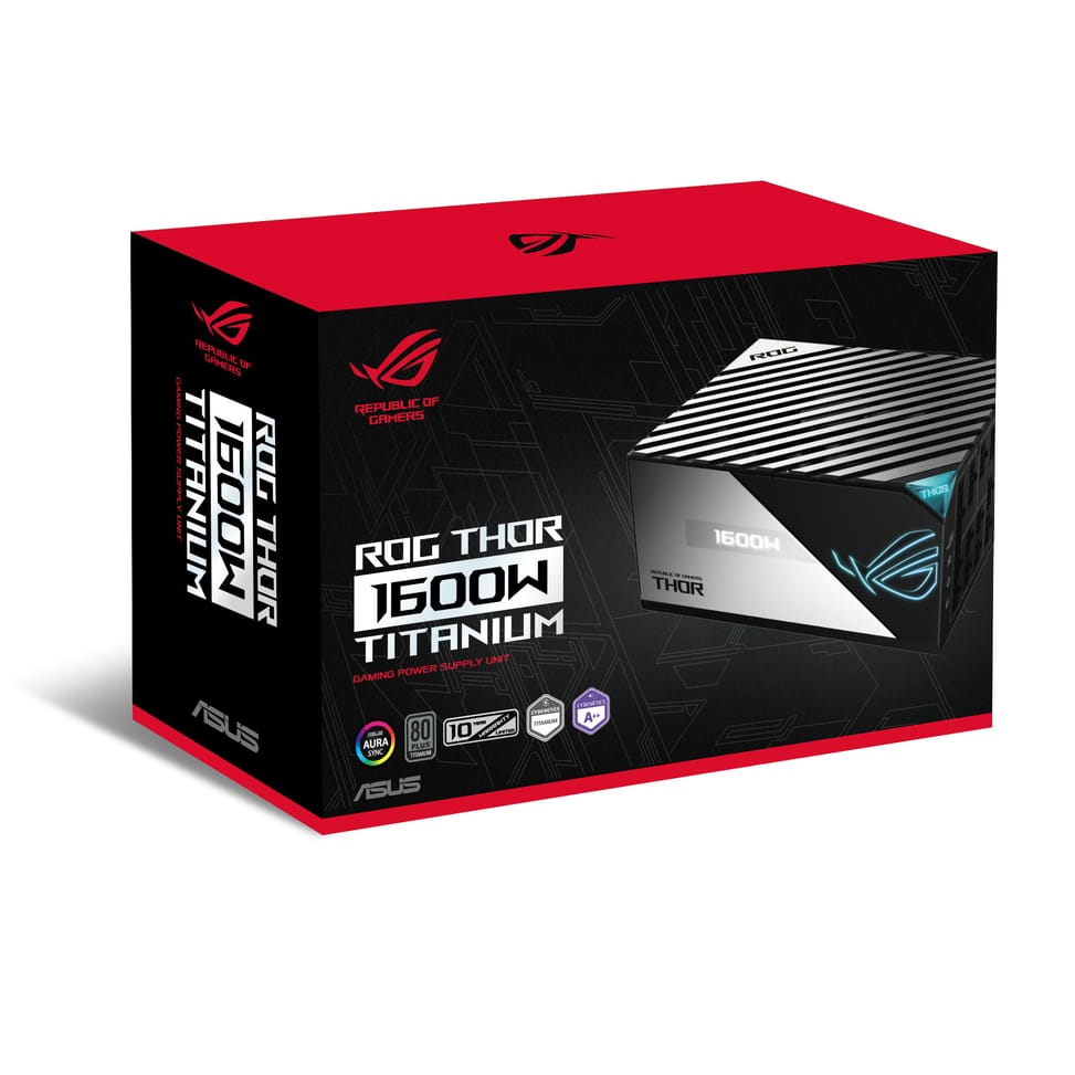 ASUS ROG THOR 1600W Titanium unité d'alimentation d'énergie 20+4 pin ATX ATX Noir, Argent (90YE00K0-B0NA00) — image 12