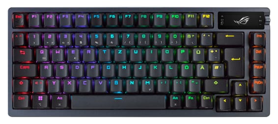 ASUS ROG Azoth clavier USB + RF Wireless + Bluetooth QWERTY Noir (90MP0316-BKDA01)