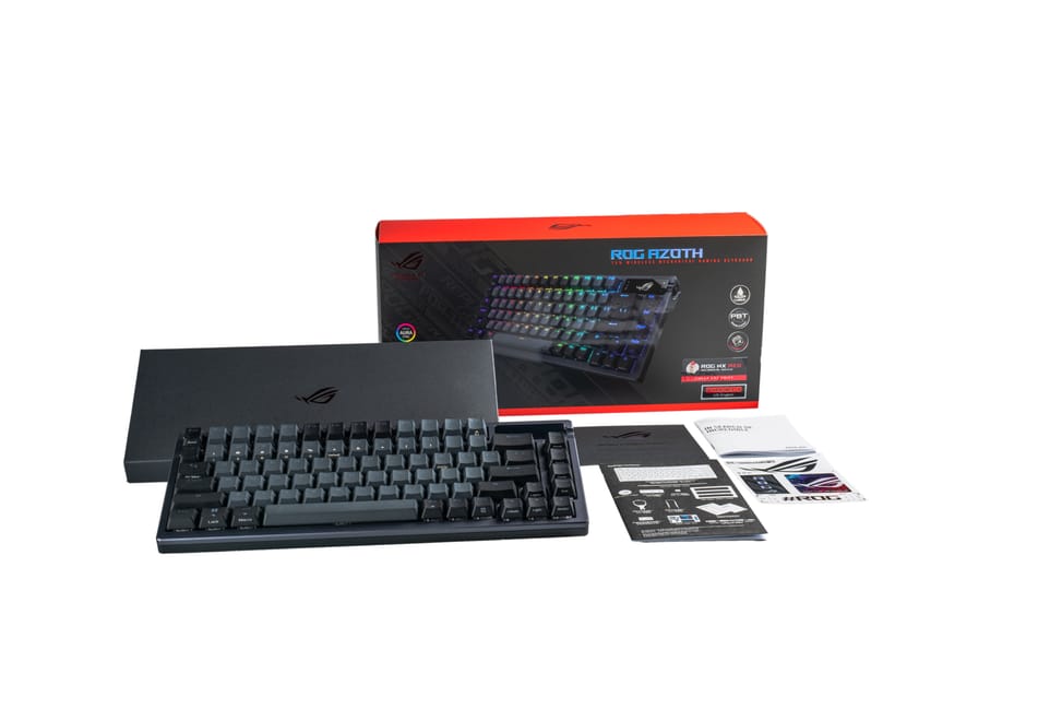 ASUS ROG Azoth clavier USB + RF Wireless + Bluetooth QWERTY Noir (90MP0316-BKDA01) — image 3