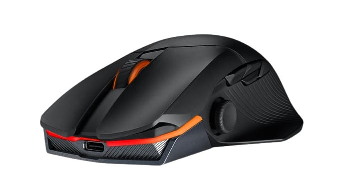 ASUS ROG Chakram X Origin souris Droitier RF Wireless + Bluetooth + USB Type-A Opto-mécanique 36000 DPI (90MP02N1-BMUA00) — image 3