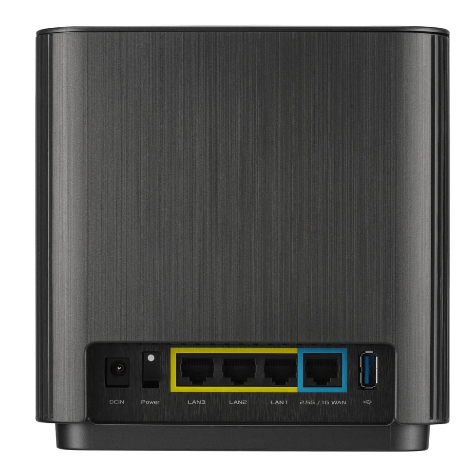 ASUS ZenWiFi AX (XT9) AX7800 1er Pack Schwarz Tri-bande (2,4 GHz / 5 GHz / 5 GHz) Wi-Fi 6 (802.11ax) Noir 4 Interne — image 3
